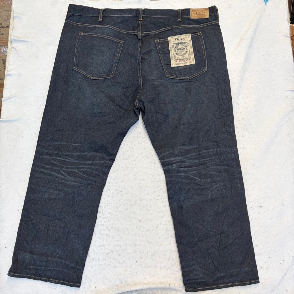 Polo Ralph Lauren Hampton Straight Jeans Mens 50x30 Dark Wash Denim